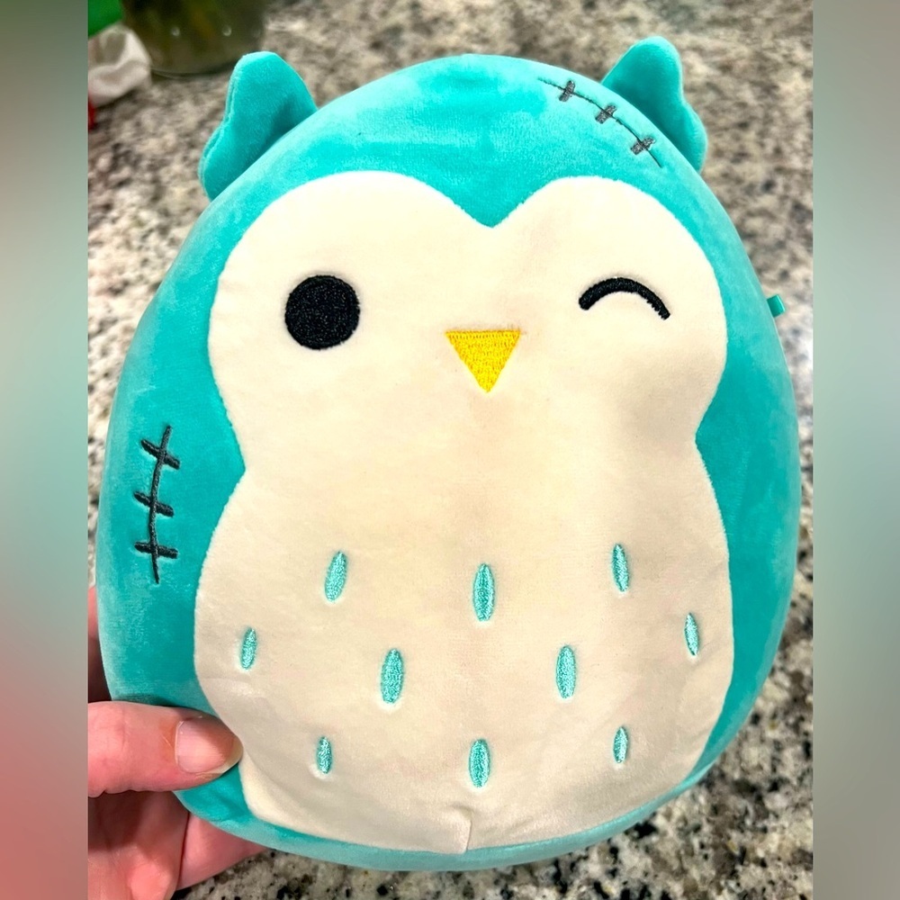 Squishmallows 7 Inches Winston the Owl Frankenstein Monster  🦉💙
